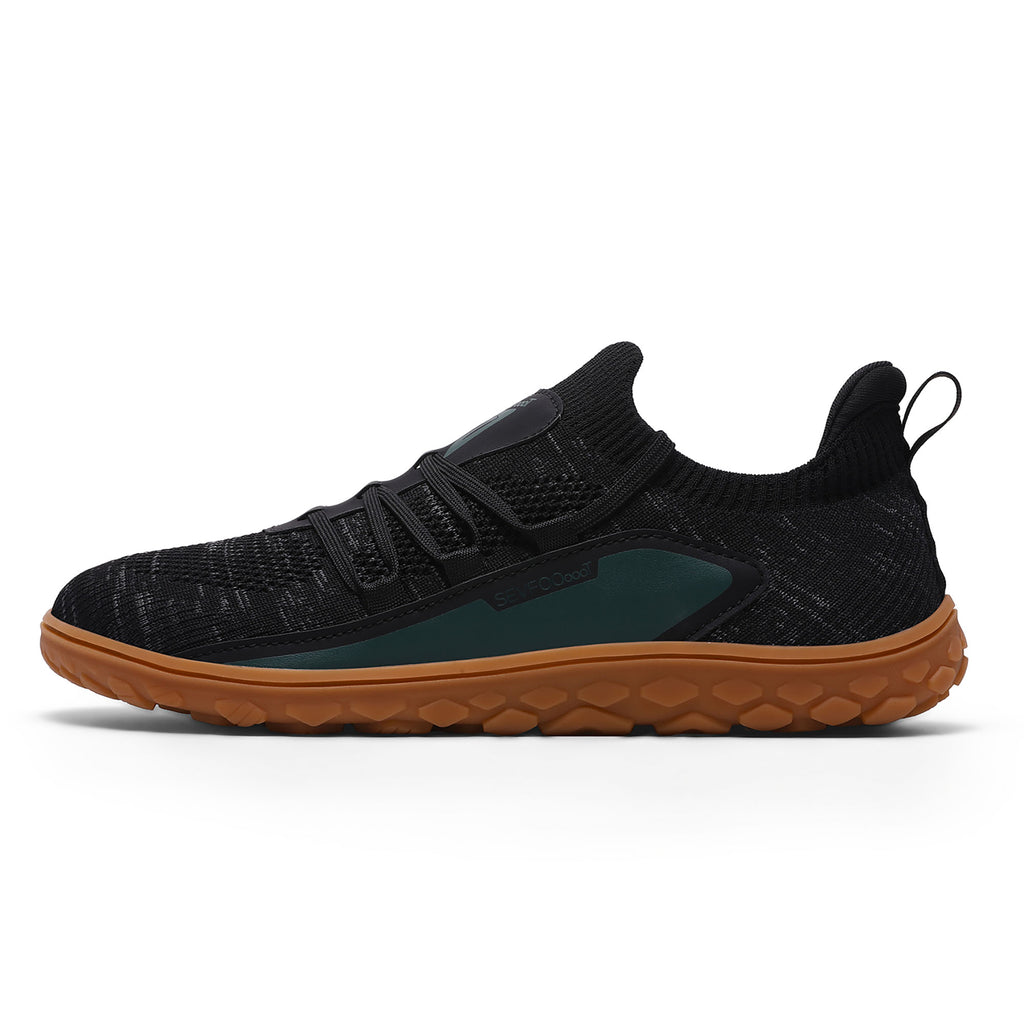 Women's Barefoot Shoes Wide Toe Box Minimalist Sneakers Zero Drop Walking Shoes Slip - On Breathable Knit Athletic Shoes Lightweight Non - Slip Rubber Sole for Running Gym Travel Workout Casual - Sevfooooot