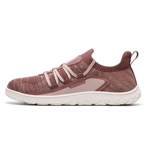 Women's Barefoot Shoes Wide Toe Box Minimalist Sneakers Zero Drop Walking Shoes Slip - On Breathable Knit Athletic Shoes Lightweight Non - Slip Rubber Sole for Running Gym Travel Workout Casual - Sevfooooot