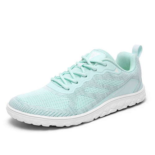 Women's Wide Barefoot Sneakers | Retro Track - Inspired Trainer | Zero Drop Lifestyle Lace - Up Fashion Sneakers - Sevfooooot