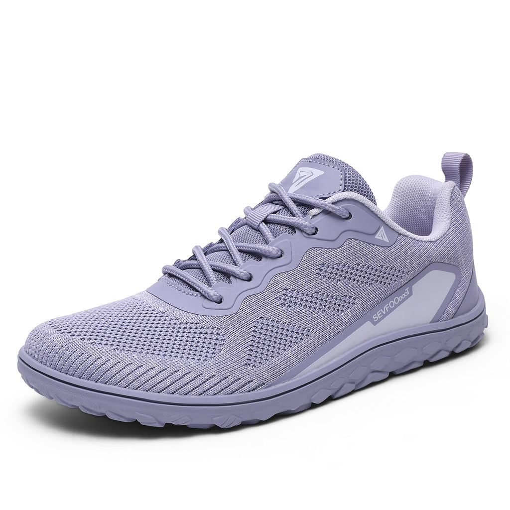 Women's Wide Barefoot Sneakers | Retro Track - Inspired Trainer | Zero Drop Lifestyle Lace - Up Fashion Sneakers - Sevfooooot