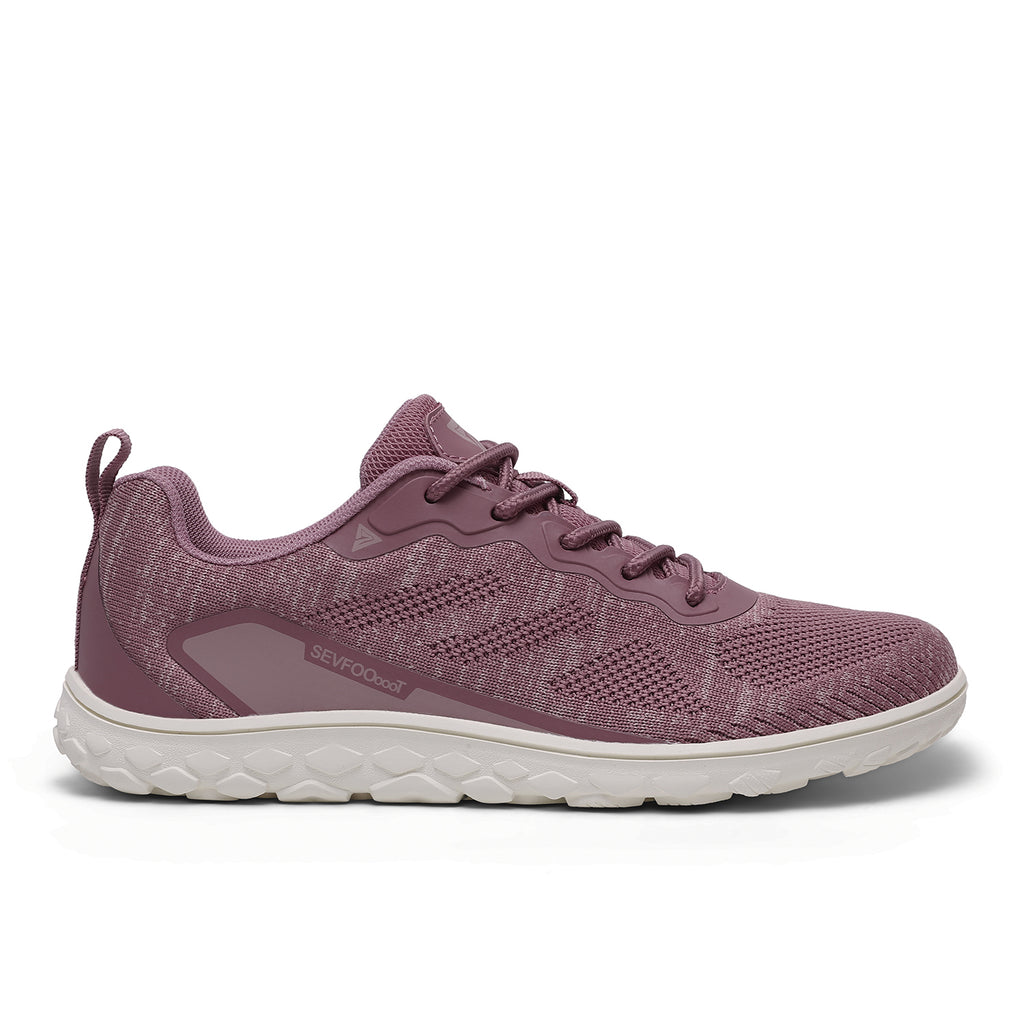 Women's Wide Barefoot Sneakers | Retro Track - Inspired Trainer | Zero Drop Lifestyle Lace - Up Fashion Sneakers - Sevfooooot