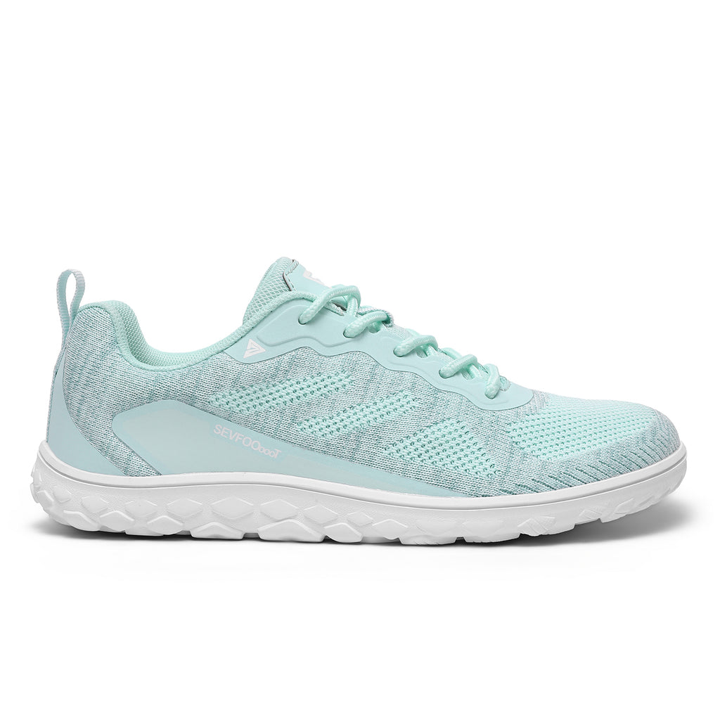 Women's Wide Barefoot Sneakers | Retro Track - Inspired Trainer | Zero Drop Lifestyle Lace - Up Fashion Sneakers - Sevfooooot