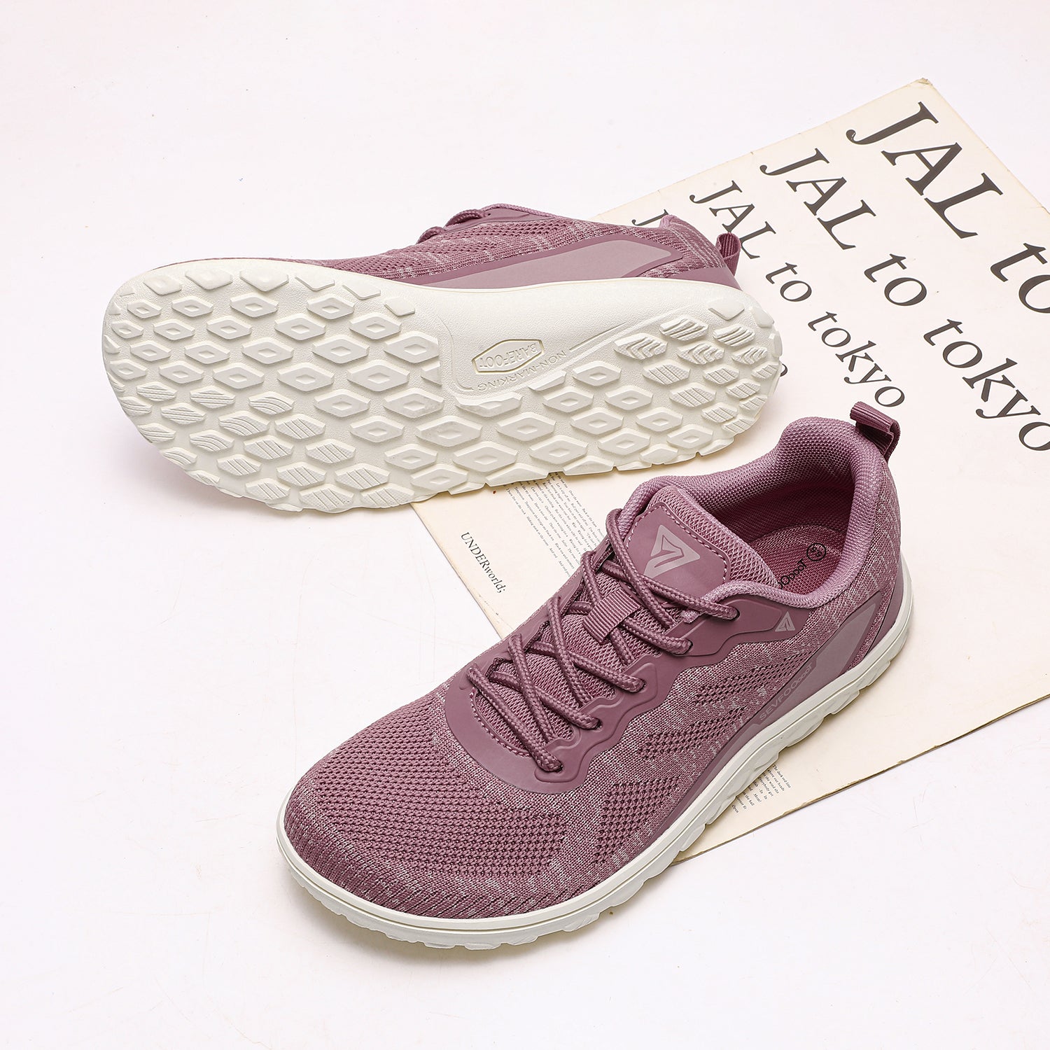 Women's Wide Barefoot Sneakers | Retro Track - Inspired Trainer | Zero Drop Lifestyle Lace - Up Fashion Sneakers - Sevfooooot