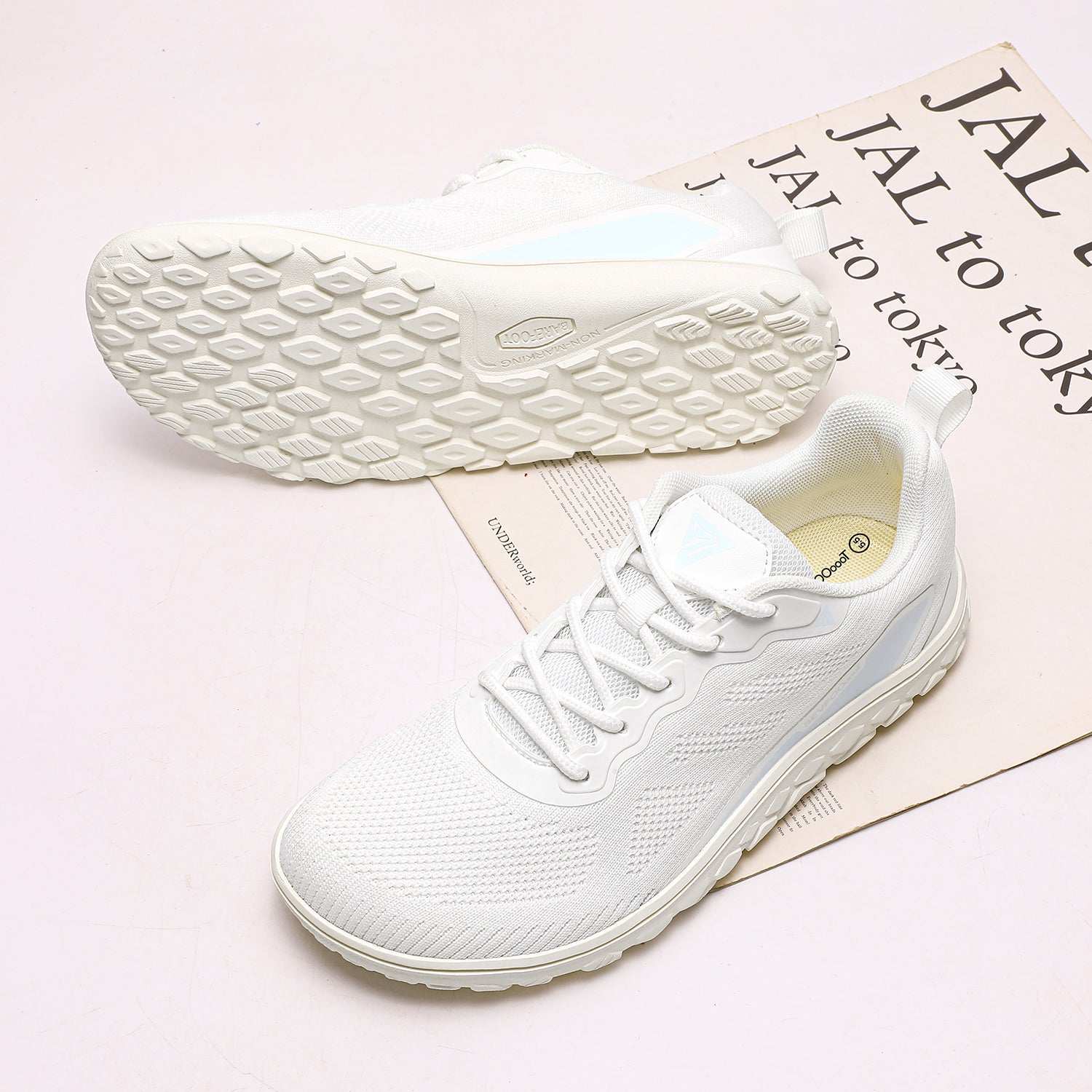 Women's Wide Barefoot Sneakers | Retro Track - Inspired Trainer | Zero Drop Lifestyle Lace - Up Fashion Sneakers - Sevfooooot
