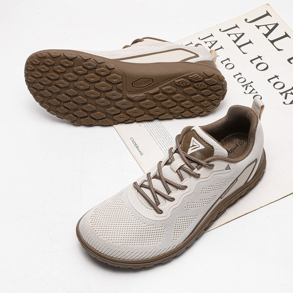 Women's Wide Barefoot Sneakers | Retro Track - Inspired Trainer | Zero Drop Lifestyle Lace - Up Fashion Sneakers - Sevfooooot